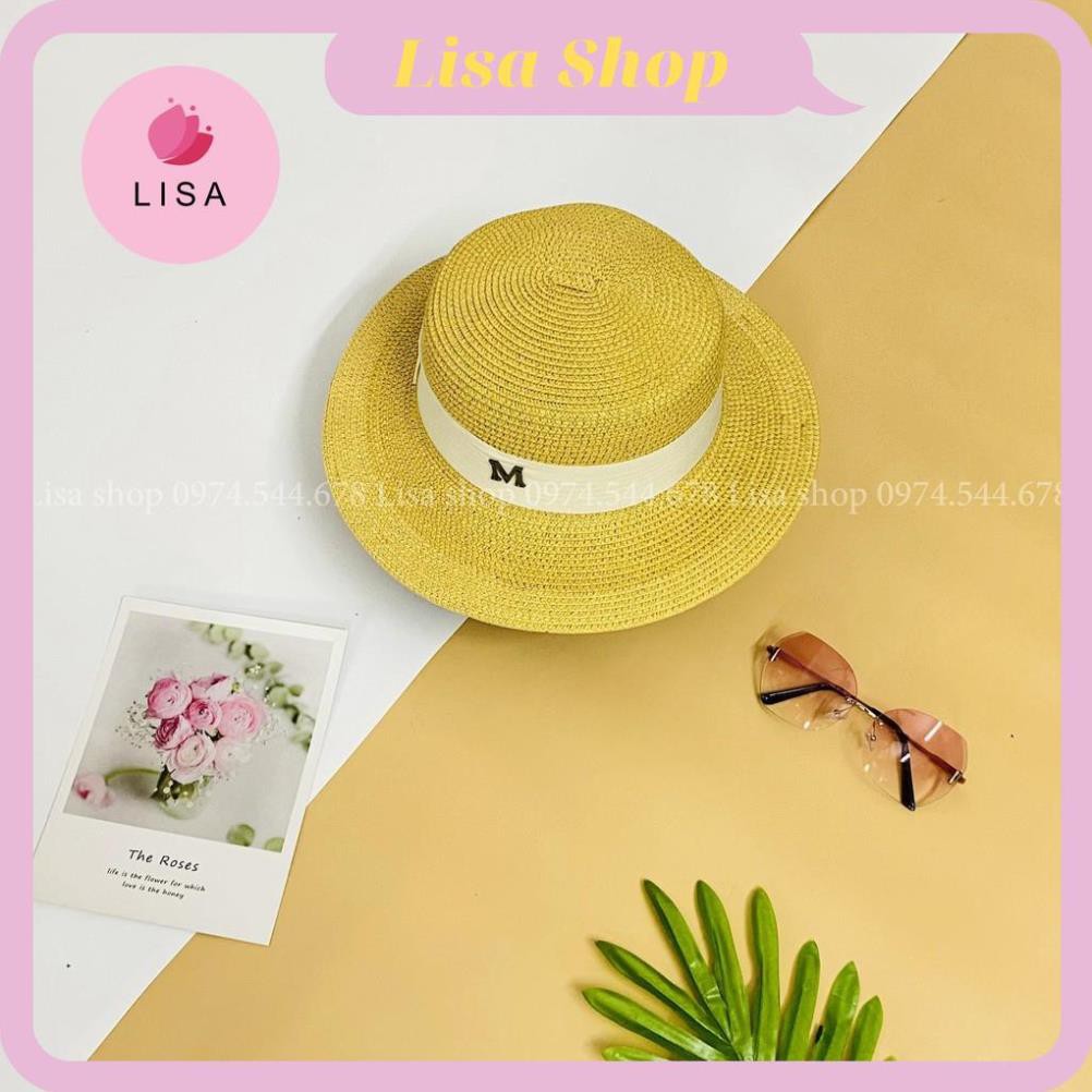 [HÀNG LOẠI 1] Mũ cói đi biển, Nón cói đi biển chữ M thời trang phong cách Vintage cho nữ 2021, M20