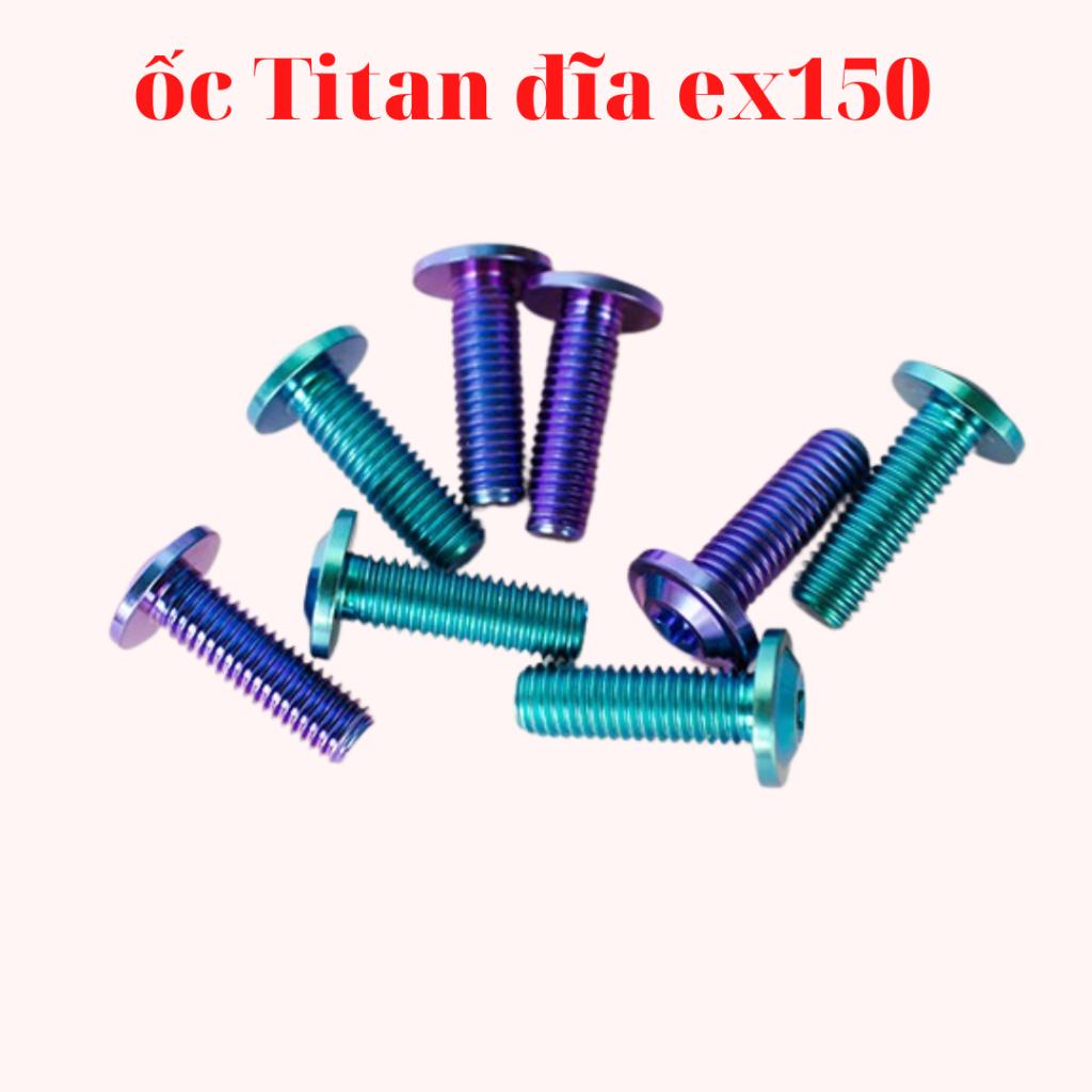 ốc titan gắn đĩa trước sau xe exciter 150 2 màu lục bảo tím hàng chất lượng cao cuongtoshiro
