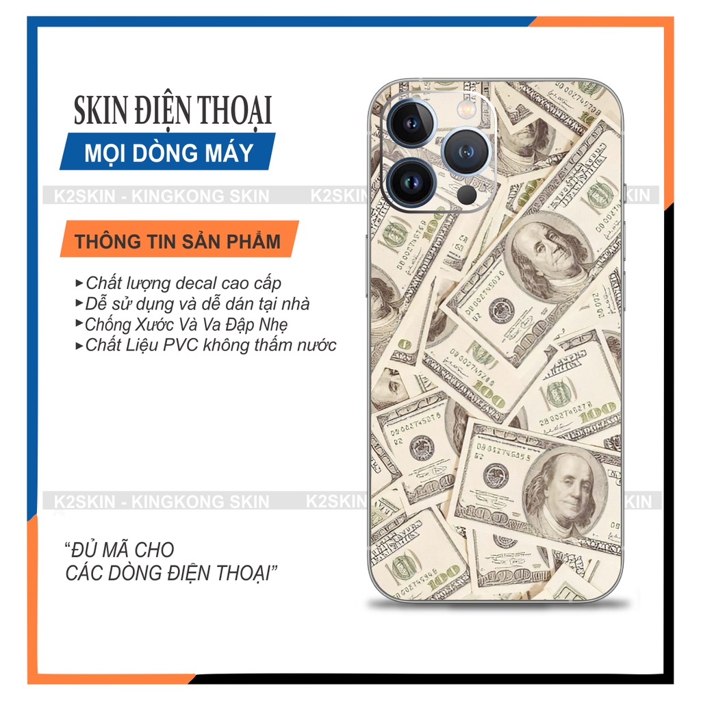 Miếng dán Skin cho Android và  Iphone 6/7/8/x/xs/11/12pro/13promax/13/13pro ( Mã skin 047)