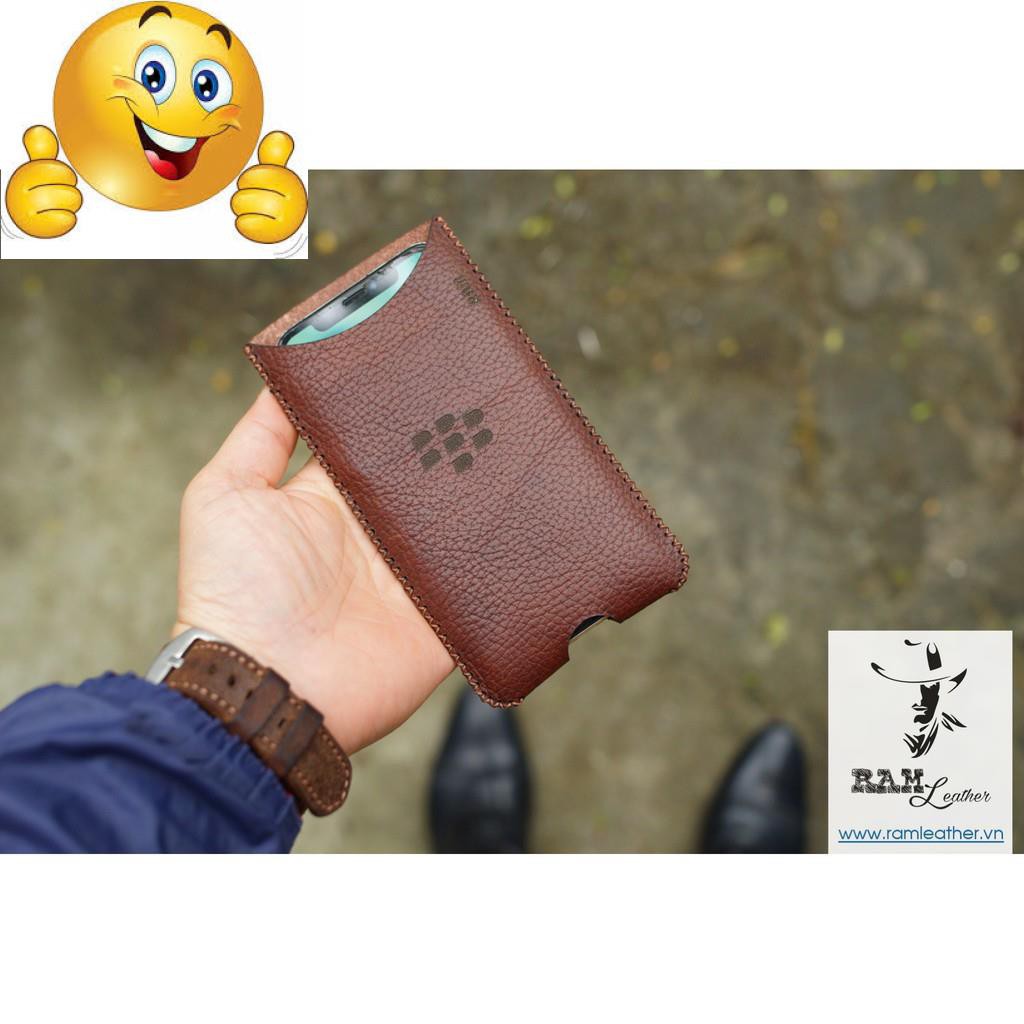 BAO DA BLACKBERRY DA BÒ VÂN HẠT KEY1 RAM H2 - HÀNG CHÍNH HÃNG RAM LEATHER .