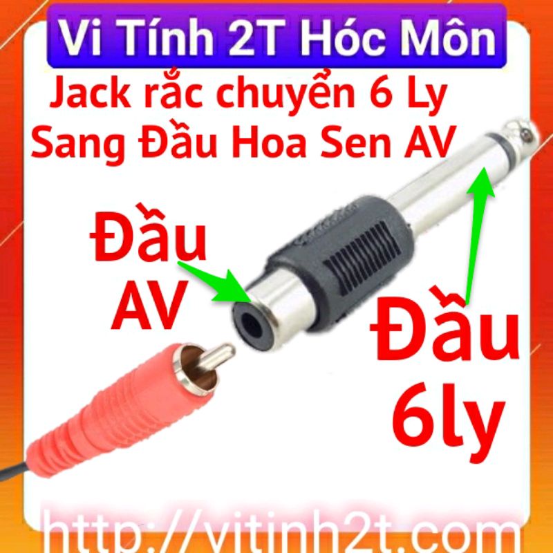 jack 6ly ra AV ( loại đen ) - loại av đen tốt Vi Tính 2T