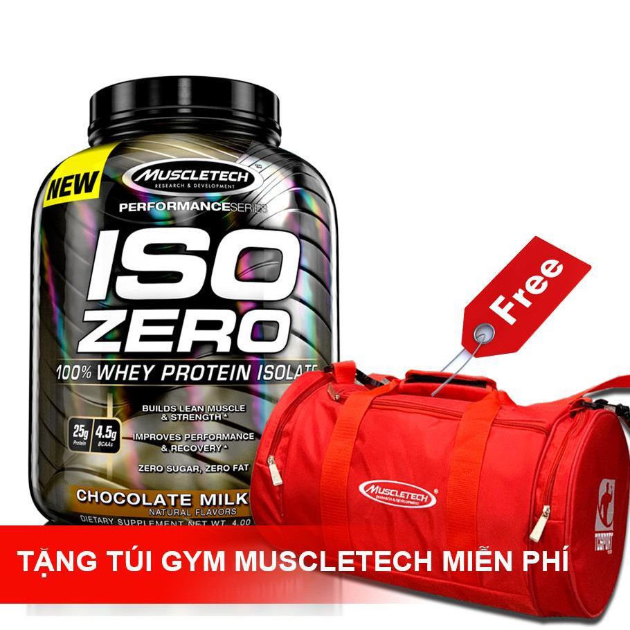 Sữa Tăng Cơ Iso Zero Hộp 4lbs Tặng Kèm Túi Gym
