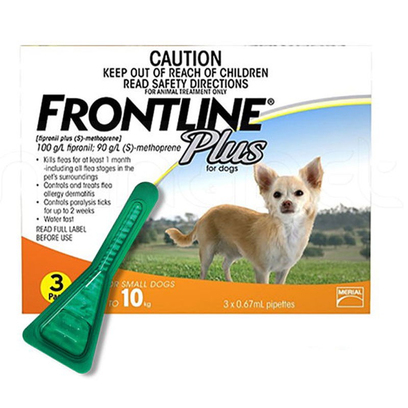 1 Tuýp nhỏ gáy trị ve rận Frontline Plus Dog S&lt;10kg