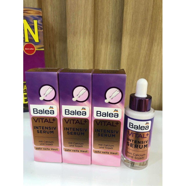 Hàng Chuẩn ĐứcHuyết thanh chăm sóc chuyên sâu Balea Vital nâng cơ, giảm thâm nám cho tuổi từ 45 trở lên