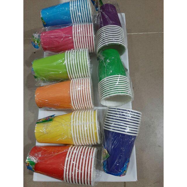 10 Cốc giấy màu