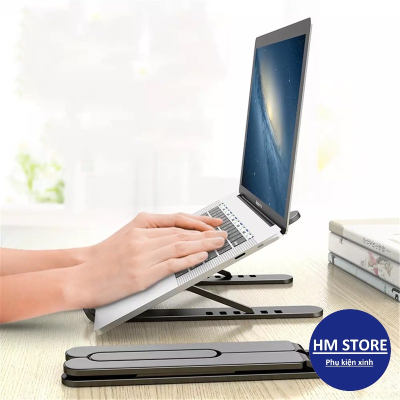 Giá đỡ laptop, máy tính bảng 7 nấc điều chỉnh độ cao giúp tản nhiệt, tiện lợi sử dụng