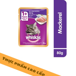 Thức ăn cho mèo Whiskas vị cá thu dạng pate túi 85g