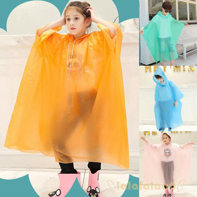 Áo mưa màu trơn đơn giản bảo vệ sức khoẻ cho bé