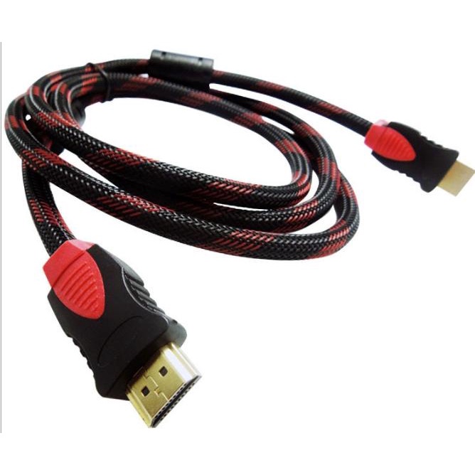 CÁP HDMI BỌC DÂY DÙ ĐỎ DÀI 1,5M CHỐNG NHIỄU