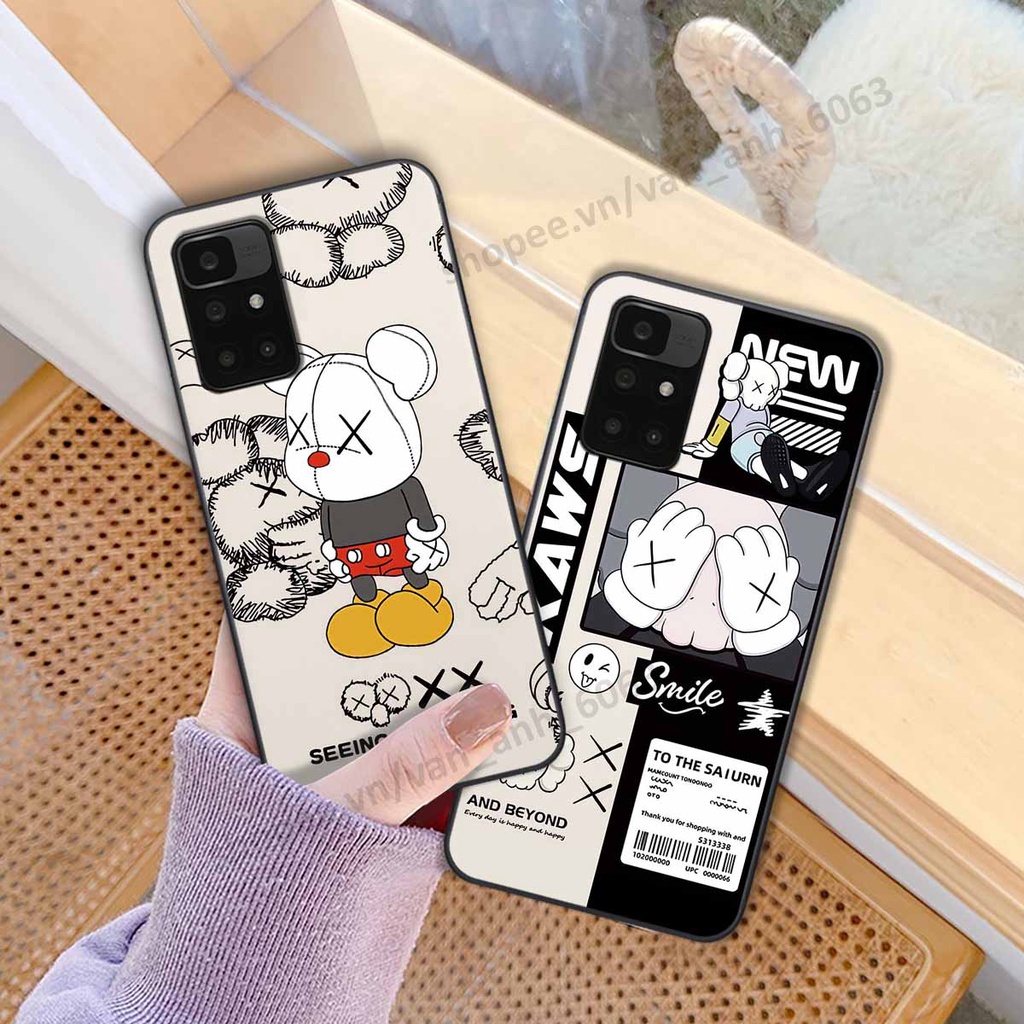 Ốp Xiaomi Redmi 10 be@r brick mars thời trang, ốp lưng điện thoại viền dẻo siêu chất