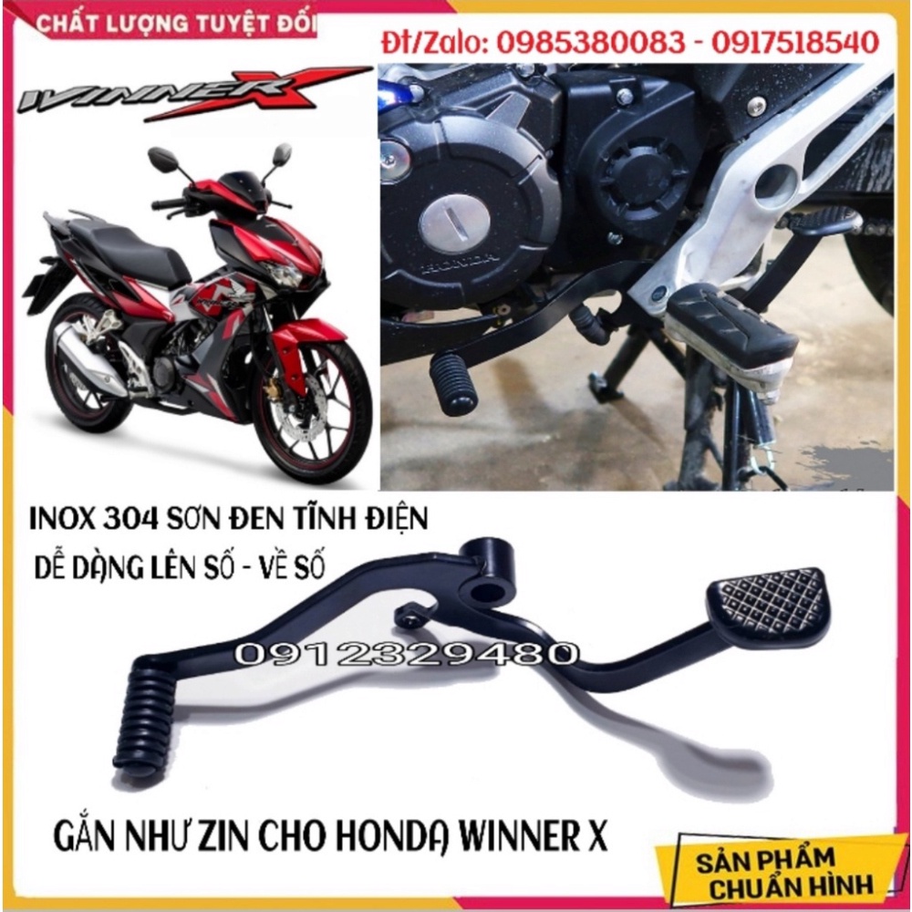 Cần Số 2 Chiều Winner X - Cần Số Winner X Cao Cấp - Cần số Win X _ INOX Xi Titan - Sơn Đen Tĩnh Điện Ảnh thật Sp