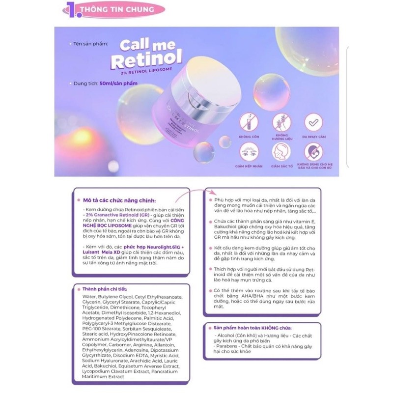 Kem dưỡng Call Me Retinol CMD 50ml | BigBuy360 - bigbuy360.vn
