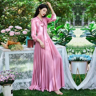 Đầm Voan Hoa Chiết Eo Kiểu Dáng Mới