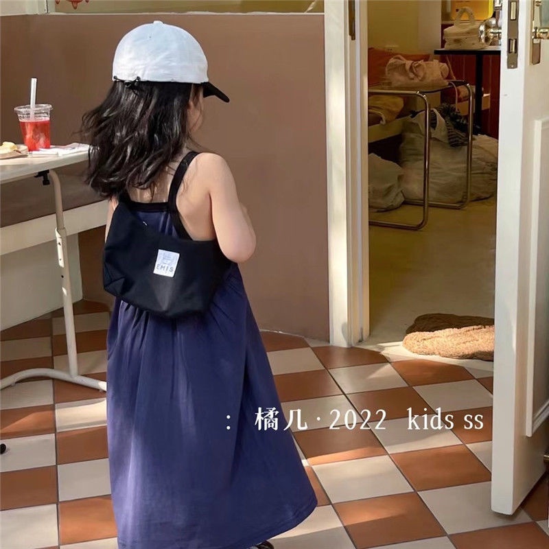 Đầm Mùa Hè 5 Món Gồm Áo Thun Tay Cộc In Họa Tiết Hoa Có Dây Đeo Hợp Thời Trang Cho Bé Gái