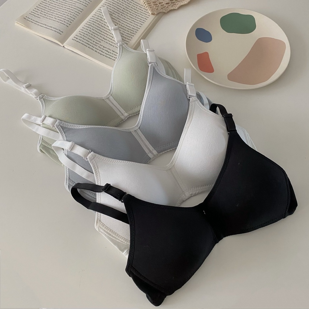 NUZIRO  Áo ngực không gọng  vải cotton không lộ đường may thời trang mùa hè cho nữ