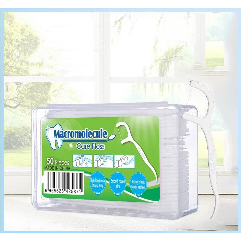 Combo1 Hộp Tăm chỉ nha khoa cho răng trắng sạch GocgiadinhVN( 50chiếc)