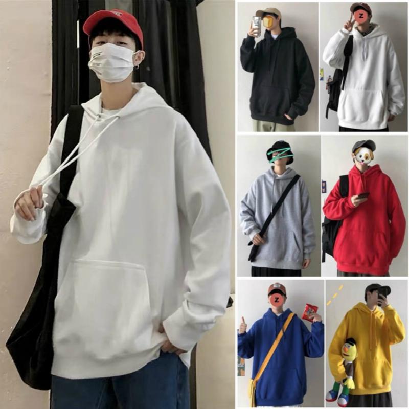 Áo Hoodie Tay Dài Dáng Rộng 7 Màu Sắc Tùy Chọn (M-5XL)