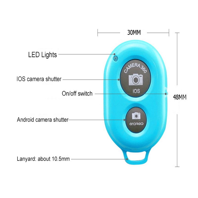 Nút điều khiển gậy tự sướng từ xa kết nối Bluetooth cho điện thoại iOs/Android | BigBuy360 - bigbuy360.vn