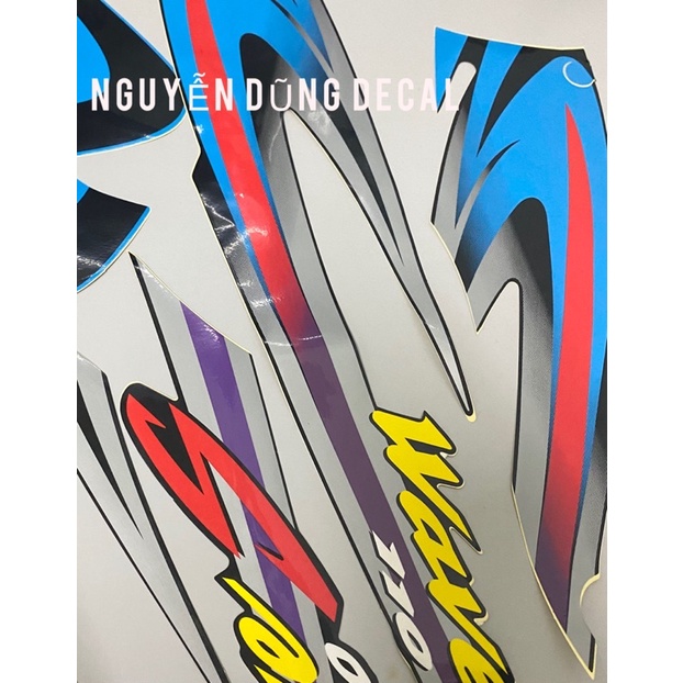 Nguyên bộ tem  Wave Thái 110s màu nhớt đời 2001_ Nguyễn Dũng Decal