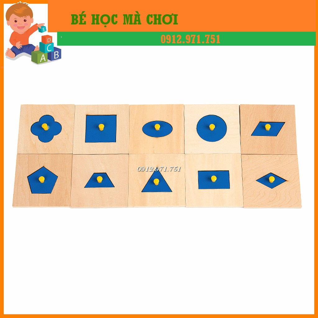 Núm trụ hình hình khối montessori chuẩn| Đồ chơi GDS