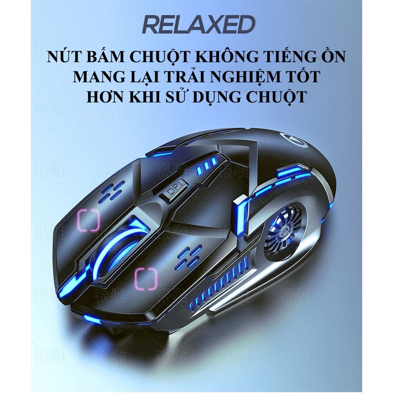 Chuột không dây YINDIAO A9 sử dụng pin sạc có đèn led 7 màu với 4 mức độ DPI lên đến 3200 - NK
