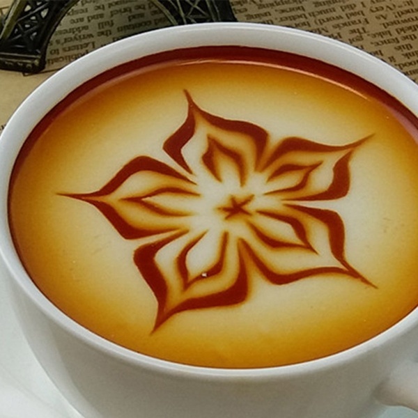 Set 16 khuôn rắc bột trang trí cà phê họa tiết độc đáo