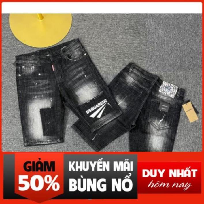 quần jean nam DSQ ngố -quần jen nam ngắn quản châu in chữ Dsq cực đẹp Xịn 2022 New Đẹp !