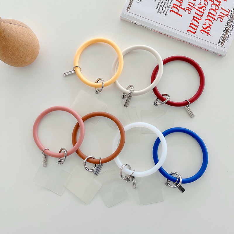 Dây Đeo Điện Thoại Bằng Silicon Mềm Hình Bánh Macaroon Chống Thất Lạc