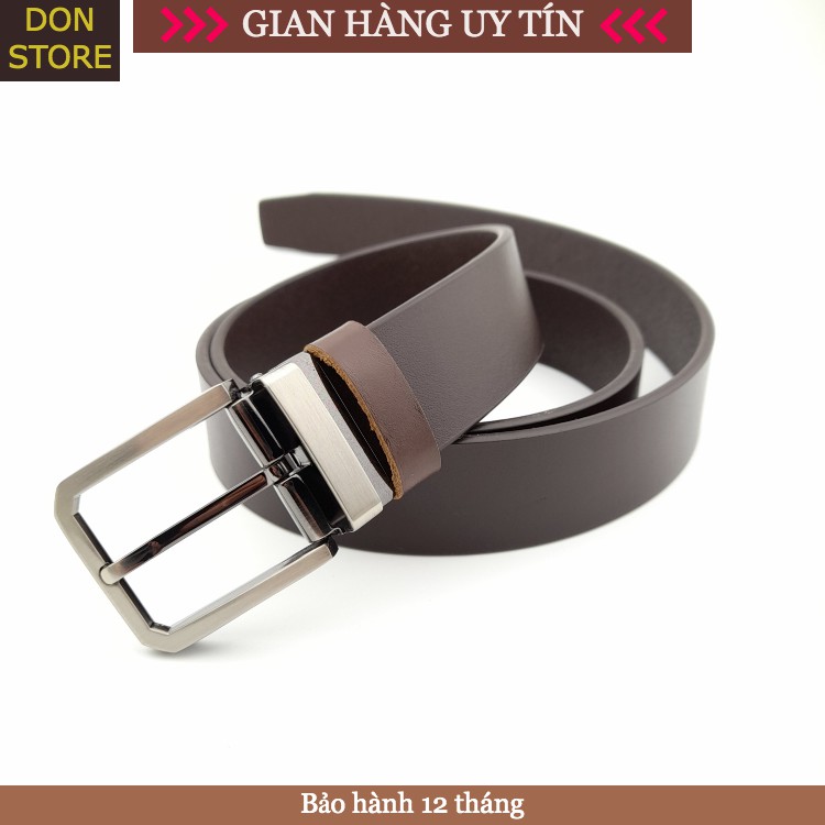 [Da Thật] Dây Nịt Nam Kiểu Kim Cài Mẫu Mới Sang Trọng, Dây Da Nguyên Miếng 1 Lớp Cao Cấp (BH 12 THÁNG)