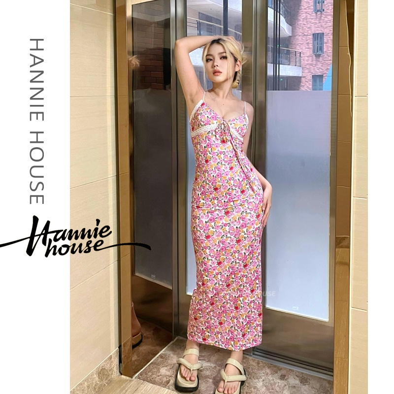 Đầm Nữ Cổ Chữ V Phối Ren Họa Tiết Hoa Thời Trang Quyến Rũ