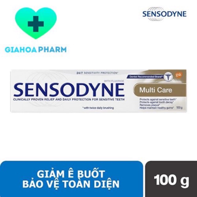 Sensodyne Multi Care (CHÍNH HÃNG) - Kem đánh răng bảo vệ toàn diện, giảm ê buốt, sâu răng, loại mảng bám