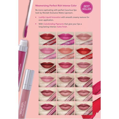 (hàng Mới Về) Son Kem Lì Lên Màu Chuẩn Đẹp Wardah | BigBuy360 - bigbuy360.vn