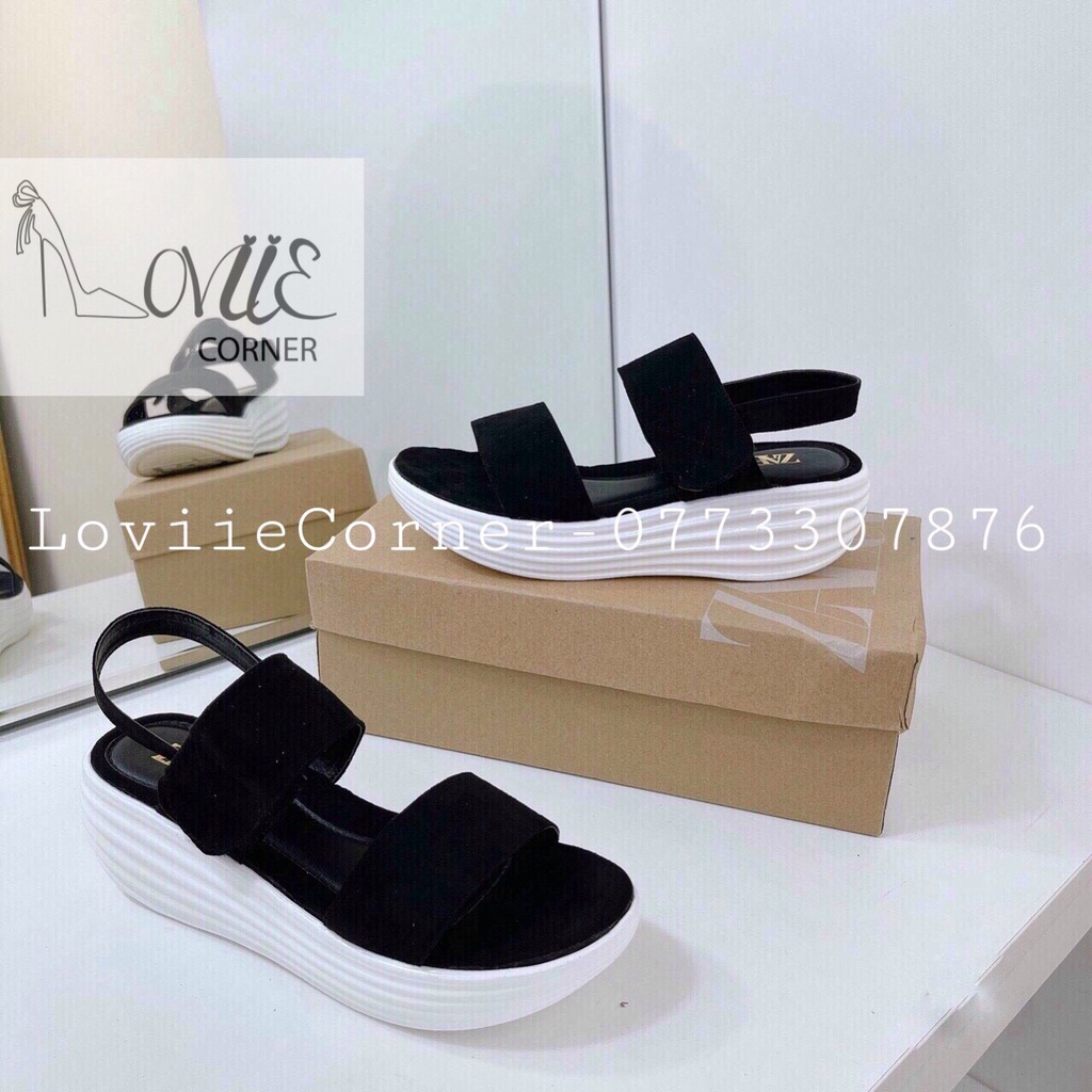 GIÀY SANDAL LOVIIECORNER - GIÀY  ĐẾ XUỒNG 3CM QUAI NGANG DA MỀM - SANDAL ĐẾ BẰNG QUAI NGANG 3 PHÂN S210507