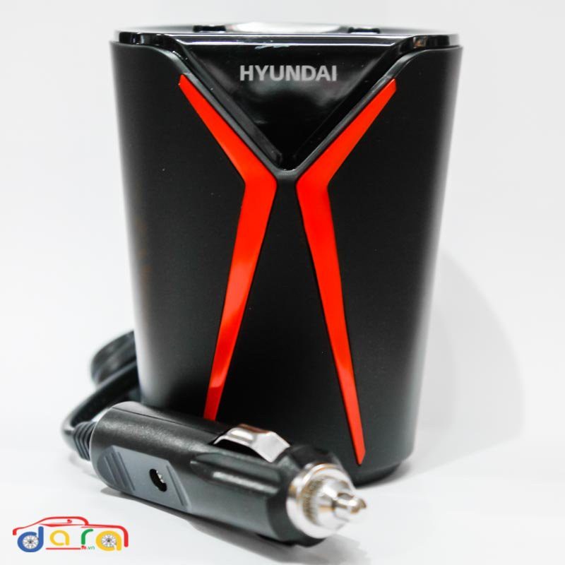 Cốc chia sạc Hyundai HY-18 chất lượng cao (2 tẩu tròn 3 USB)