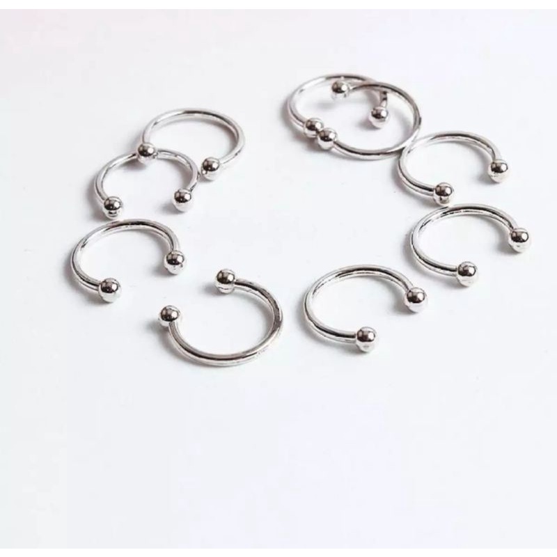 KHUYÊN CHỮ U - 6mm/8mm/10mm - Khuyên chữ U bi tròn - Khuyên tai, septum, môi.. - Khuyên thép y tế - Khuyên xỏ cơ bản