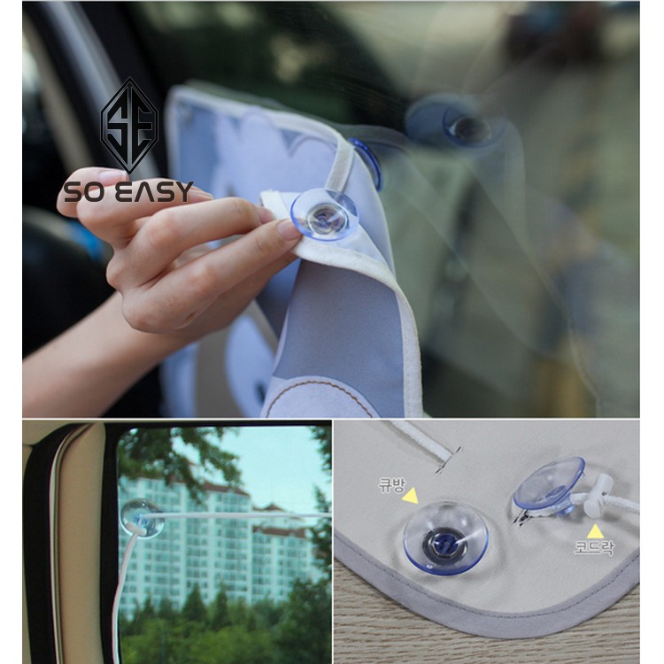 Tấm,miếng,màn che nắng cửa sổ 3 lớp,hình hoạt hình dễ thương CUTE cho xe hơi, xe ô tô _TCN02(Giao ngẫu nhiên)