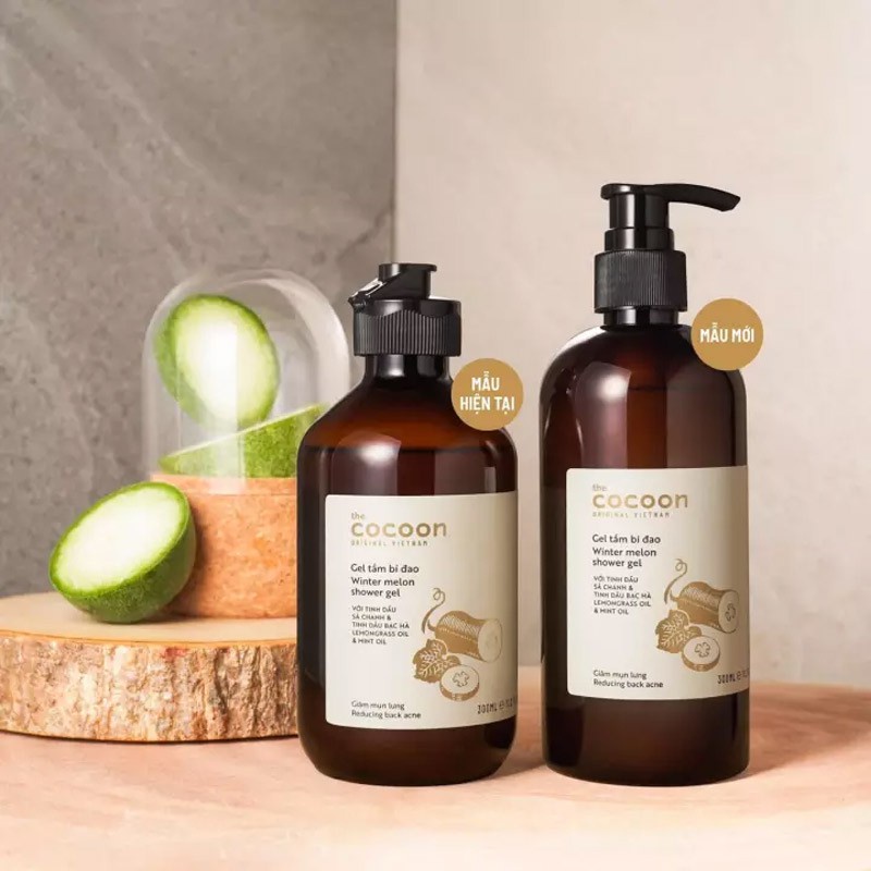 Gel tắm bí đao giảm mụn lưng và sáng da Cocoon 300ml