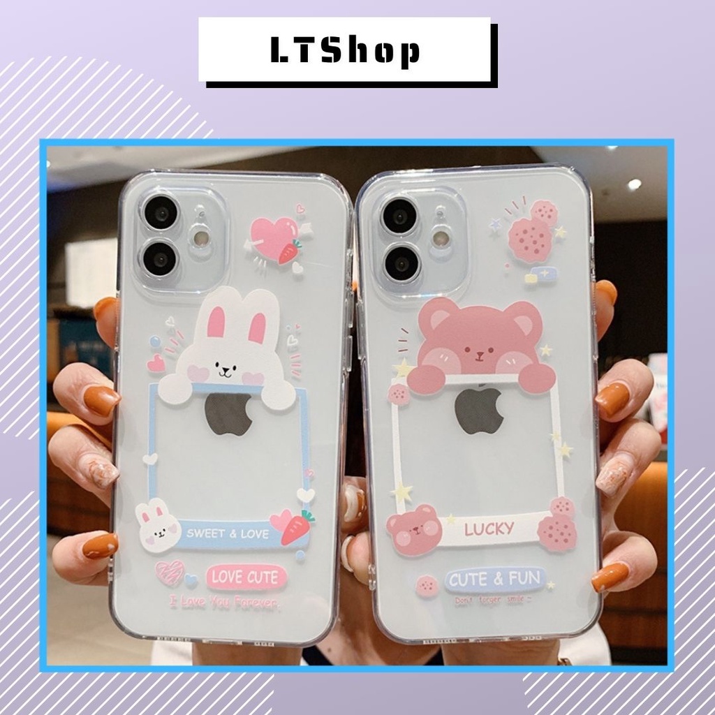 Ốp lưng iphone có khung lồng ảnh trong suốt chống ố Iphone 6/6plus/6s/6splus/7/7plus/8/8plus/x/xr/xs/11/12/13/pro/max/pl