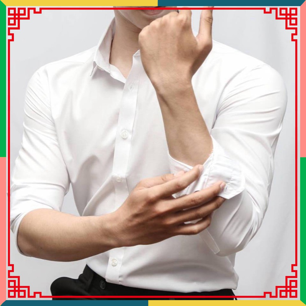 Áo sơ mi nam trắng ⚡ Cao Cấp ⚡ Chất Cotton lịch lãm sang trọng AH4150 [Thời trang nam] | BigBuy360 - bigbuy360.vn