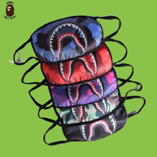 Khẩu trang Bape, Bape Mask, Khẩu trang Cá mập 5 màu