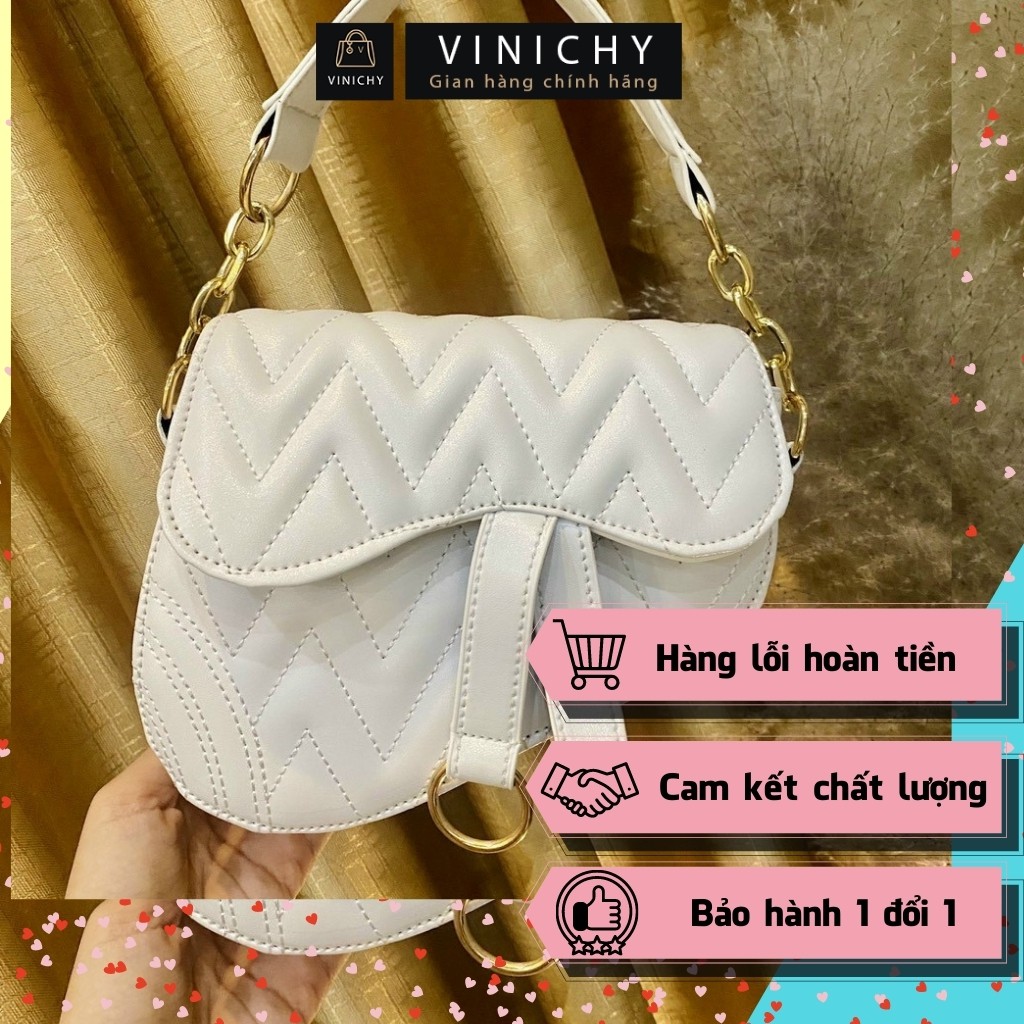 Túi xách nữ đeo chéo, túi đi chơi, đi học VINICHY, da cao cấp size 20cm HA011