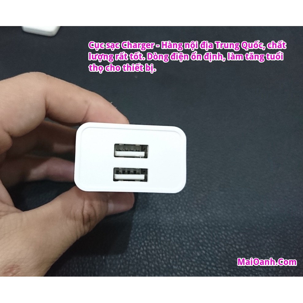 Củ sạc chất lượng cao Charger 5V 2A 2 Cổng USB - Hàng nội địa Trung Quốc