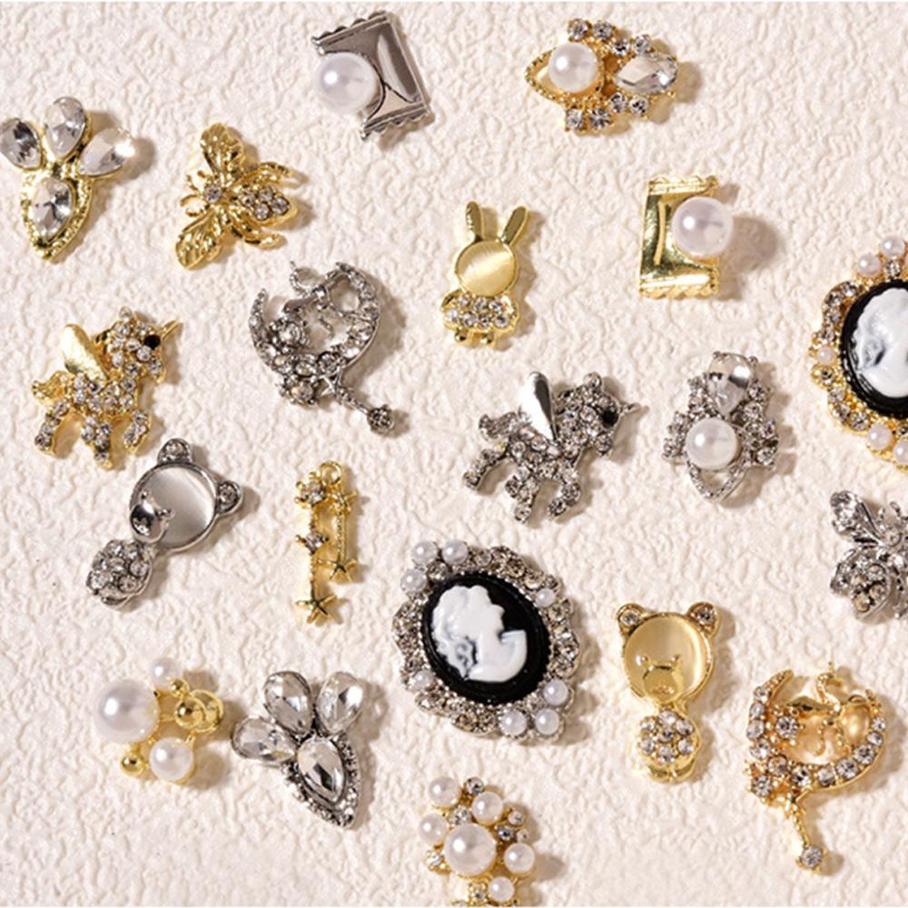 Phụ Kiện Trang Trí Móng Tay Hình Gấu Bằng Hợp Kim Sang Trọng DIY