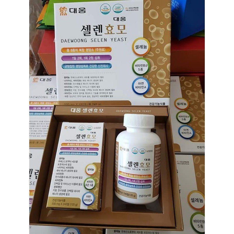 [ Chuẩn 100% ] Viên Uống Bổ Sung Vitamin Tăng Cân Selen Yeast Hàn Quốc, Hộp 2 Lọ * 240 Viên, Giúp Khỏe Mạnh, Ăn Ngon
