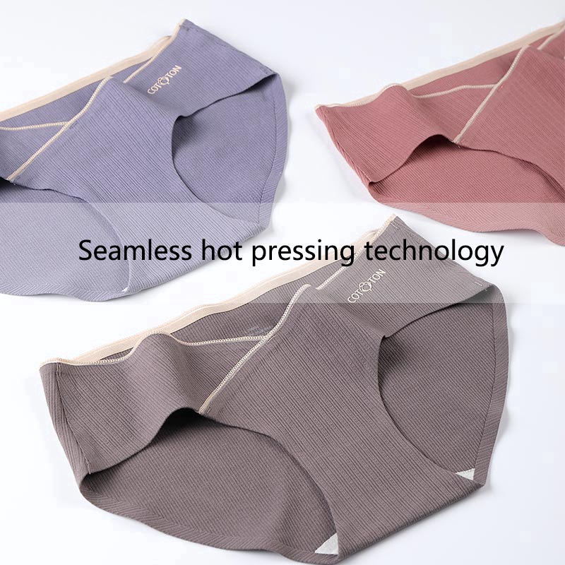 Quần lót lụa cotton mềm chống khuẩn kiểu chữ V cho nữ M-4XL