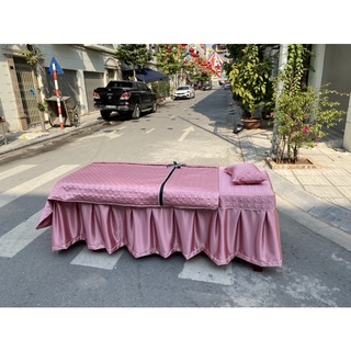 Bộ Ga Lụa Chần Nơ Trang Trí Cao Cấp Cho Spa