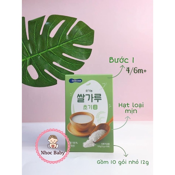 BeBeCook | Gạo vỡ hữu cơ cho bé ăn dặm từ 4/6 tháng tuổi (Hàn Quốc) date 2024