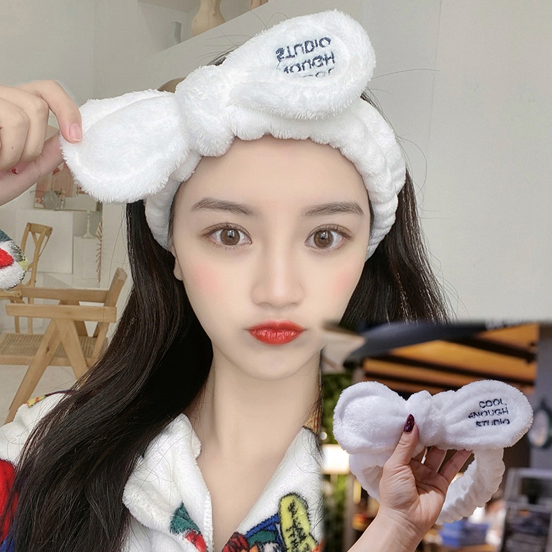 Băng Đô Cài Tóc Tai Thỏ Dễ Thương Phong Cách Hàn Quốc Cho Nữ