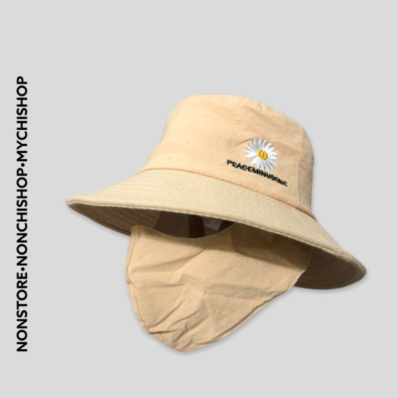 Nón chống nắng khẩu trang thêu hoa cúc