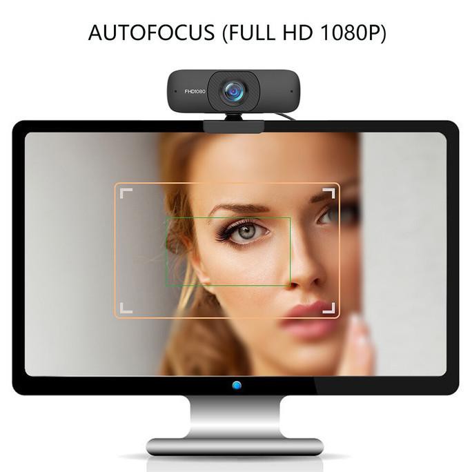 Webcam Giausa C60 full Hd 1080P, góc rộng, màu đen | BigBuy360 - bigbuy360.vn